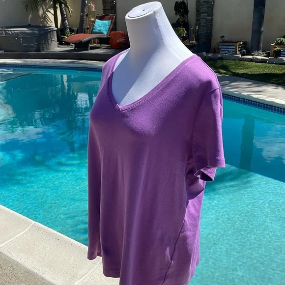 St. John‘s Bay Essential Tee in Lilac | Size XXL - Picture 3 of 6